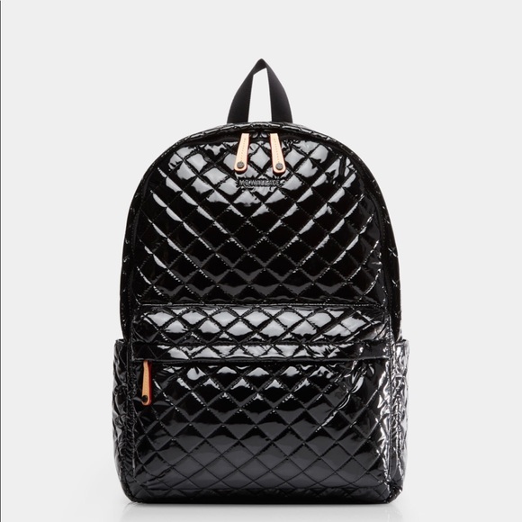 mz wallace black lacquer backpack
